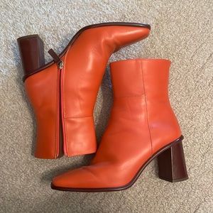 Alohas orange square toed boots